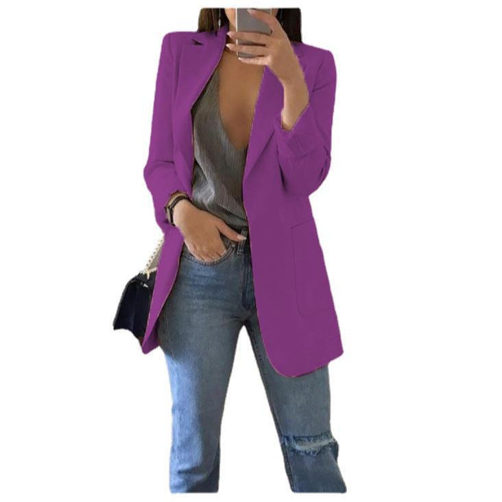 Fashion Leisure Suit Lapel Slim-fit Cardigan Temperament