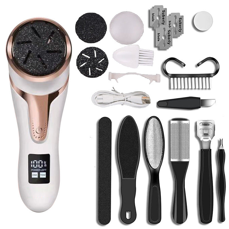 LCD Digital Display Electric Vacuum Cleaner Foot Scrubber Exfoliating Pedicure Beauty Supplies Gadgets