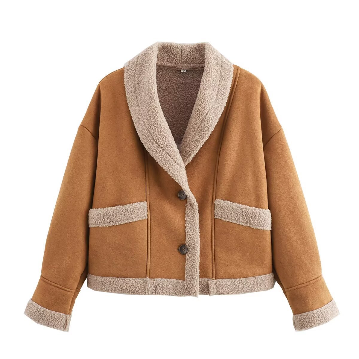 Women's Casual Lapel Loose Woolen Coat