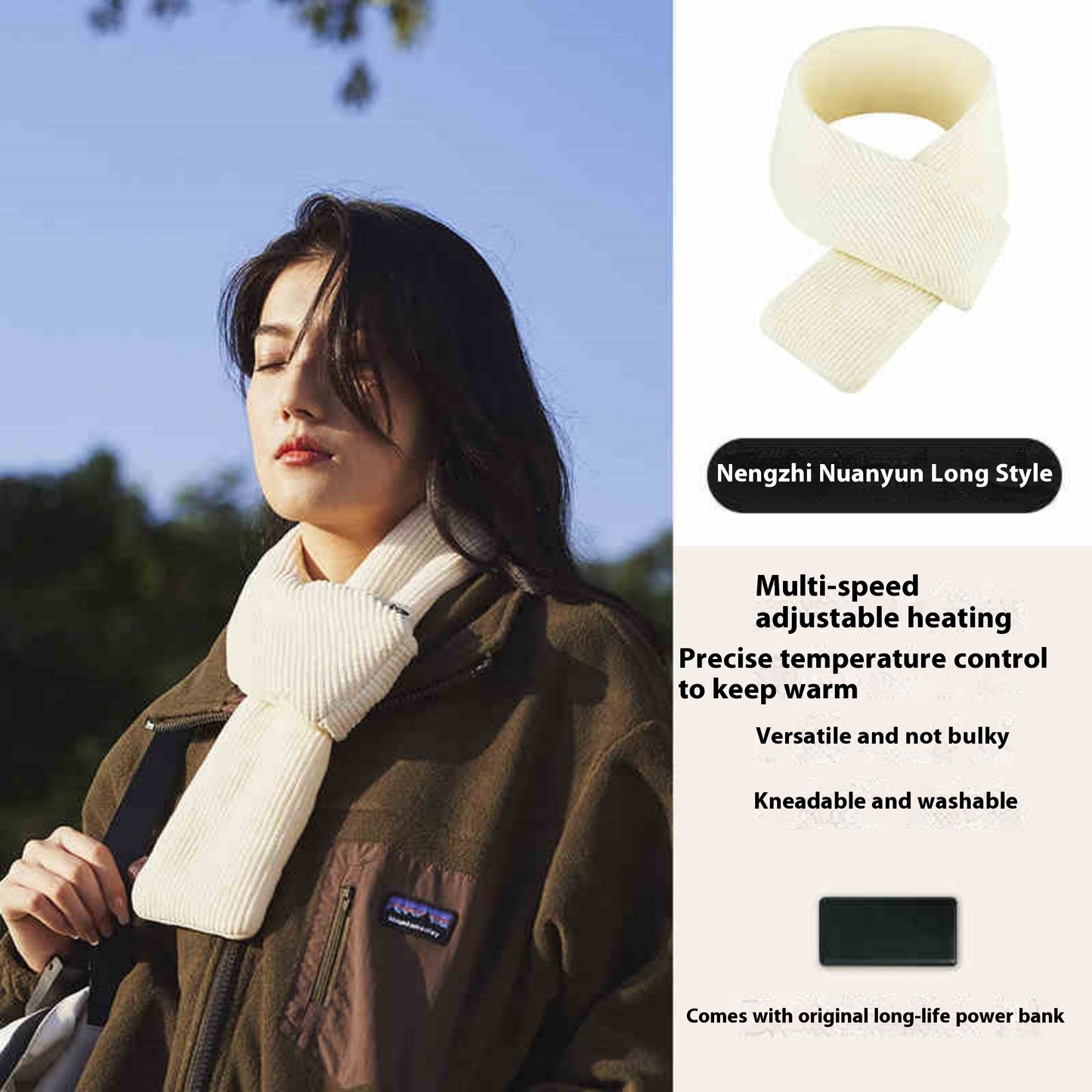 Intelligent Electric Heating Scarf For Cold Protection