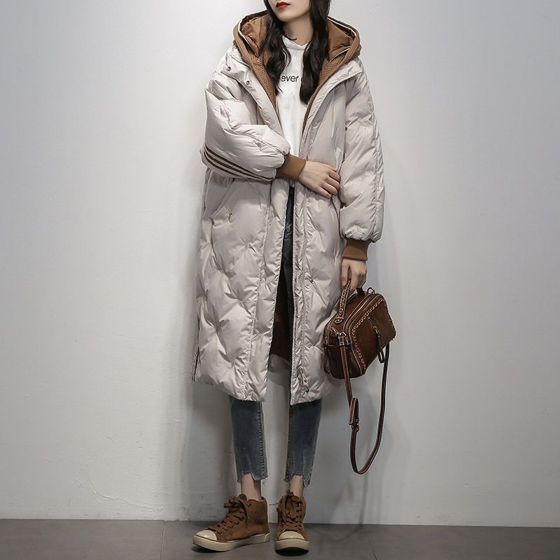 Down Jacket Women's Mid-length Thickened Korean Style Loose Coat